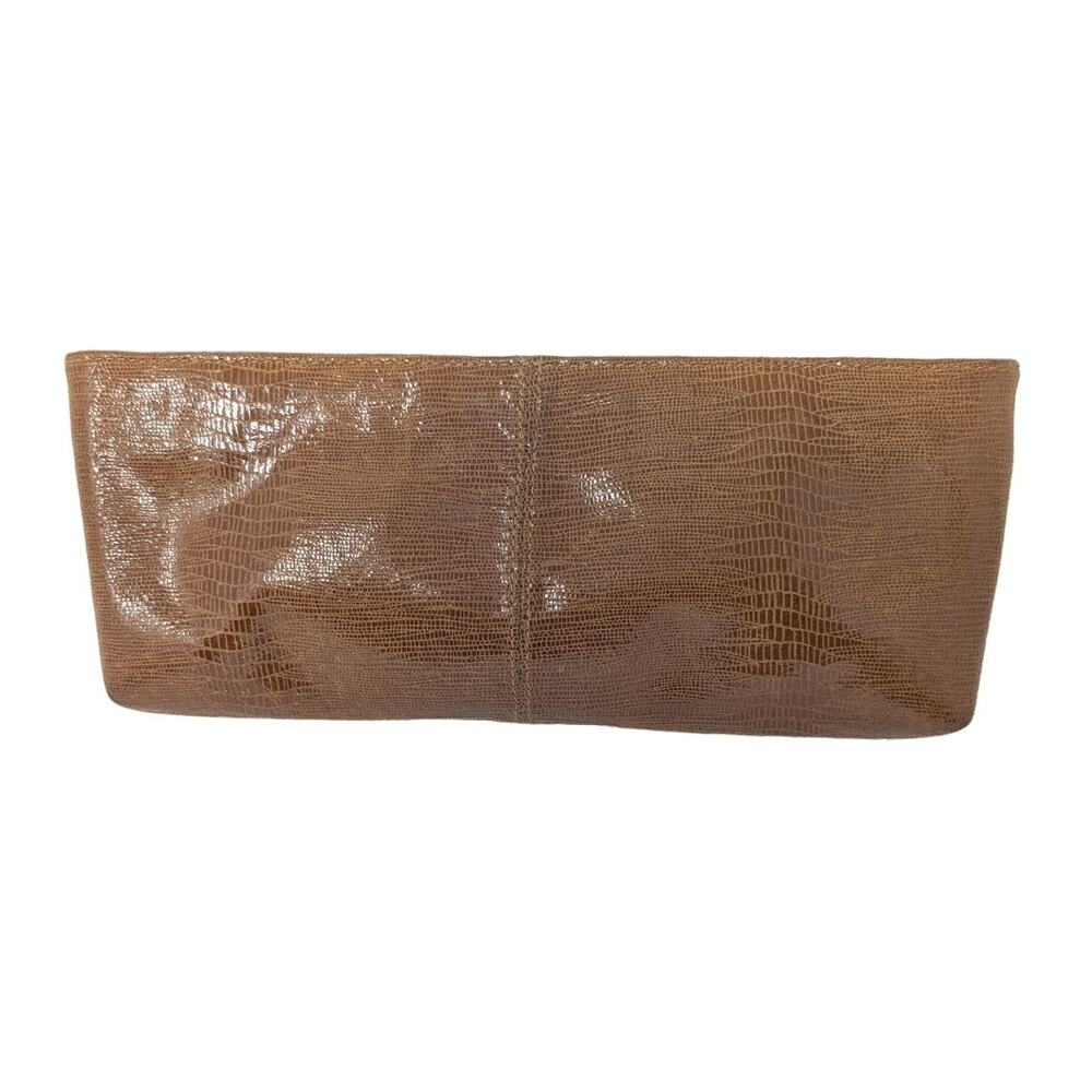 Ted Rossi NYC Snakeskin‎ Leather Clutch Handbag Brown